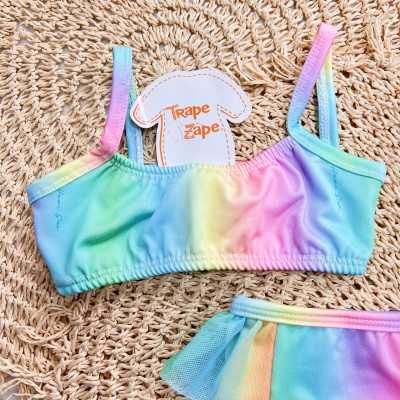 Linha Praia - Biquini com Proteção UV50+ Arco-íris - Colorido  